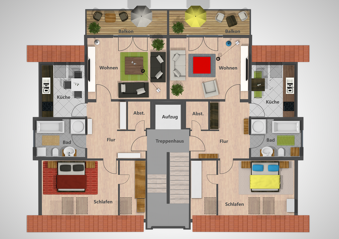 2-Raum Wohnung Grundriss