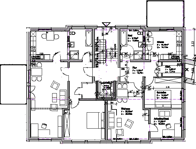 2-Raum Wohnung Grundriss